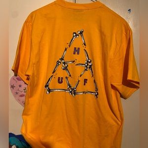 HUF bones shirt yellow size medium